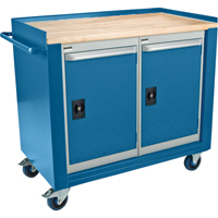 Industrial Duty Mobile Service Workbenches, Wood Surface Ottawa Fastener Supply