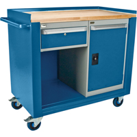 Industrial Duty Mobile Service Workbenches, Wood Surface Ottawa Fastener Supply