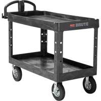 Heavy-Duty Utility Cart, 2 Tiers, 25-1/4" x 33-1/4" x 55", 750 lbs. Capacity Ottawa Fastener Supply