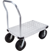 Aluminum Platform Truck, 24" W x 36" L, 1600 lbs. Cap., Pneumatic Wheels Ottawa Fastener Supply