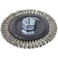 Stringer Bead Brush, 5" Dia., 0.022" Fill, 5/8"-11 Arbor, Stainless Steel Ottawa Fastener Supply