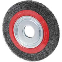 Crimped Wire Wheel, 6" Dia., 0.02" Fill, 1/2"/2"/5/8" Arbor Ottawa Fastener Supply