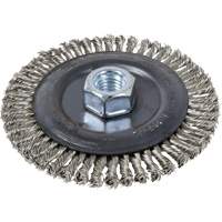 Stringer Bead Brush, 4" Dia., 0.022" Fill, 5/8"-11 Arbor, Stainless Steel Ottawa Fastener Supply