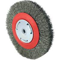 101F-2M Crimped Wire Brush, 6" Dia., 0.014" Fill, 1/2" - 2" Arbor Ottawa Fastener Supply