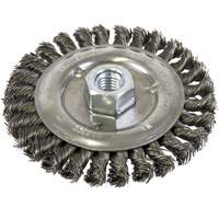Standard Face Knot Wire Wheel Threaded, 5" Dia., 0.022" Fill, 5/8"-11 Arbor, Steel Ottawa Fastener Supply