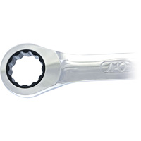 Non-Reversible Long Pattern Ratcheting Combination Wrench, 19 mm, Plain Finish Ottawa Fastener Supply