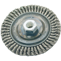 Stringer Bead Brush, 4" Dia., 0.022" Fill, 5/8"-11 Arbor, Steel Ottawa Fastener Supply