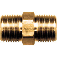 Hex Nipple, Brass, 3/8" x 1/4", NPT x NPT Ottawa Fastener Supply