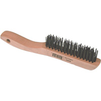 Short Wire Brush, Steel, 4 x 16 Wire Rows, 10" Long Ottawa Fastener Supply
