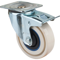 Sandwich Casters, Swivel with Brake, 4" (101.6 mm), Nylon, 440 lbs. (199.58 kg.) Ottawa Fastener Supply