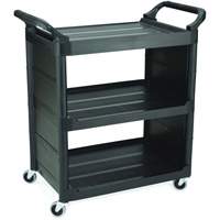 Bussing Cart with End Panels, 3 Tiers, 18-5/8" x 36-5/8" x 33-5/8", 150 lbs. Capacity Ottawa Fastener Supply