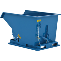 Self-Dumping Hopper, Steel, 3/4 cu.yd., Blue MN954 | Ottawa Fastener Supply