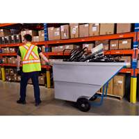Chariot basculeur en acier, Poly&eacute;thyl&egrave;ne, 1,1 vg³, Capacit&eacute; de charge de 1250 lb Ottawa Fastener Supply