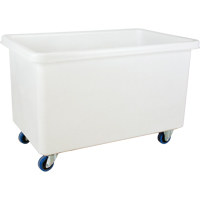 Straight Wall Box Truck, White Polyethylene, 46" L x 28" W x 31" H, 14 cu. ft. Volume, 600 lbs. Capacity Ottawa Fastener Supply