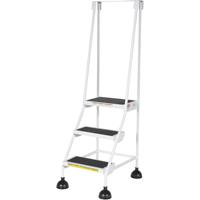 Stop-Step Ladders, 3 Steps, 16" Step Width, 28-11/16" Platform Height, Steel Ottawa Fastener Supply