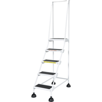 Light-Duty Stop-Step Ladders, 5 Steps, 16" Step Width, 47-11/16" Platform Height, Steel Ottawa Fastener Supply