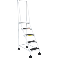 Light-Duty Stop-Step Ladders, 5 Steps, 16" Step Width, 47-11/16" Platform Height, Steel Ottawa Fastener Supply