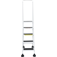 Light-Duty Stop-Step Ladders, 5 Steps, 16" Step Width, 47-11/16" Platform Height, Steel Ottawa Fastener Supply