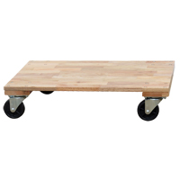 Solid Platform Wood Dolly, Rubber Wheels, 1200 lbs. Capacity, 24" W x 36" D x 7" H Ottawa Fastener Supply