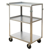 Shelf Carts, 3 Tiers, 15-3/4" W x 32" H x 24" D, 500 lbs. Capacity MO252 | Ottawa Fastener Supply
