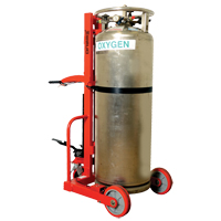 Hydraulic Large Liquid Gas Cylinder Cart HLCC, Polyurethane Wheels, 20" W x 20" D Base, 1000 lbs. MO347 | Ottawa Fastener Supply