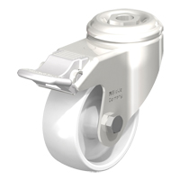 Impact-Resistant Nylon Caster, Swivel with Brake, 5" (127 mm) Dia., 265 lbs. (120 kg.) Capacity Ottawa Fastener Supply