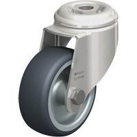 Stainless Steel Thermoplastic Elastomer Caster, Swivel, 3-1/8" (79.5 mm) Dia., 220 lbs. (100 kg.) Capacity Ottawa Fastener Supply