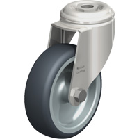 Stainless Steel Thermoplastic Elastomer Caster, Swivel, 4" (102 mm) Dia., 240 lbs. (108 kg.) Capacity Ottawa Fastener Supply