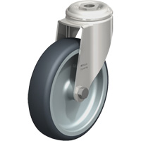 Stainless Steel Thermoplastic Elastomer Caster, Swivel, 5" (127 mm) Dia., 265 lbs. (120 kg.) Capacity Ottawa Fastener Supply