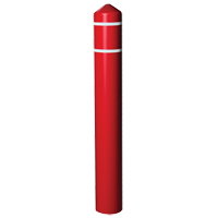 Smooth Bollard Cover With Reflective Stripes, 4" Dia. x 56" L, Red MO753 | Ottawa Fastener Supply