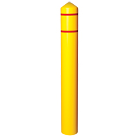 Smooth Bollard Cover With Reflective Stripes, 4" Dia. x 56" L, Yellow MO754 | Ottawa Fastener Supply