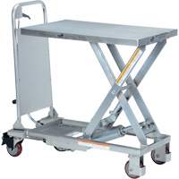Manual Hydraulic Scissor Lift Table, 27-1/2" L x 17-5/8" W, Partial Stainless Steel, 400 lbs. Capacity Ottawa Fastener Supply