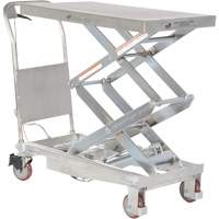 Manual Hydraulic Scissor Lift Table, 35-1/2" L x 20" W, Partial Stainless Steel, 800 lbs. Capacity Ottawa Fastener Supply