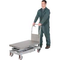 Manual Hydraulic Scissor Lift Table, 35-1/2" L x 20" W, Partial Stainless Steel, 800 lbs. Capacity Ottawa Fastener Supply
