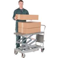 Manual Hydraulic Scissor Lift Table, 35-1/2" L x 20" W, Partial Stainless Steel, 800 lbs. Capacity Ottawa Fastener Supply