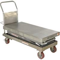 Manual Hydraulic Scissor Lift Table, 47-1/2" L x 24" W, Partial Stainless Steel, 1500 lbs. Capacity Ottawa Fastener Supply