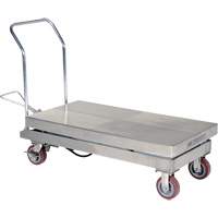 Manual Hydraulic Scissor Lift Table, 47" L x 24" W, Partial Stainless Steel, 2000 lbs. Capacity Ottawa Fastener Supply