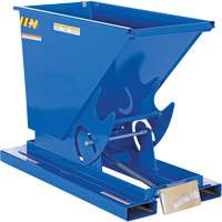 Self-Dumping Hopper, Steel, 1/3 cu.yd., Blue Ottawa Fastener Supply