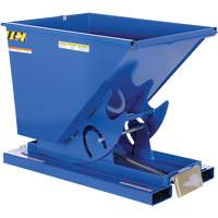 Self-Dumping Hopper, Steel, 1/2 cu.yd., Blue Ottawa Fastener Supply
