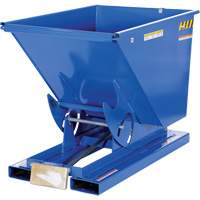 Self-Dumping Hopper, Steel, 1/2 cu.yd., Blue Ottawa Fastener Supply