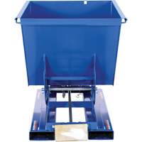 Self-Dumping Hopper, Steel, 1/2 cu.yd., Blue Ottawa Fastener Supply