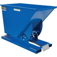 Self-Dumping Hopper, Steel, 3/4 cu.yd., Blue Ottawa Fastener Supply