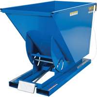 Self-Dumping Hopper, Steel, 3/4 cu.yd., Blue Ottawa Fastener Supply