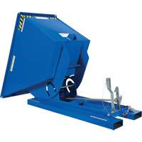 Self-Dumping Hopper, Steel, 3/4 cu.yd., Blue Ottawa Fastener Supply