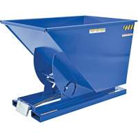 Self-Dumping Hopper, Steel, 1 cu.yd., Blue Ottawa Fastener Supply