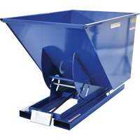 Self-Dumping Hopper, Steel, 1 cu.yd., Blue Ottawa Fastener Supply