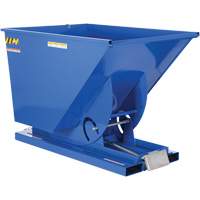 Self-Dumping Hopper, Steel, 1-1/2 cu.yd., Blue Ottawa Fastener Supply
