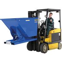 Self-Dumping Hopper, Steel, 1-1/2 cu.yd., Blue Ottawa Fastener Supply