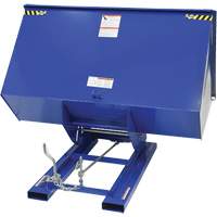 Self-Dumping Hopper, Steel, 3 cu.yd., Blue Ottawa Fastener Supply