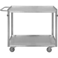 Industrial Grade Shelf Cart, 2 Tiers, 22-1/2" W x 34" H x 42-7/16" D, 600 lbs. Capacity Ottawa Fastener Supply